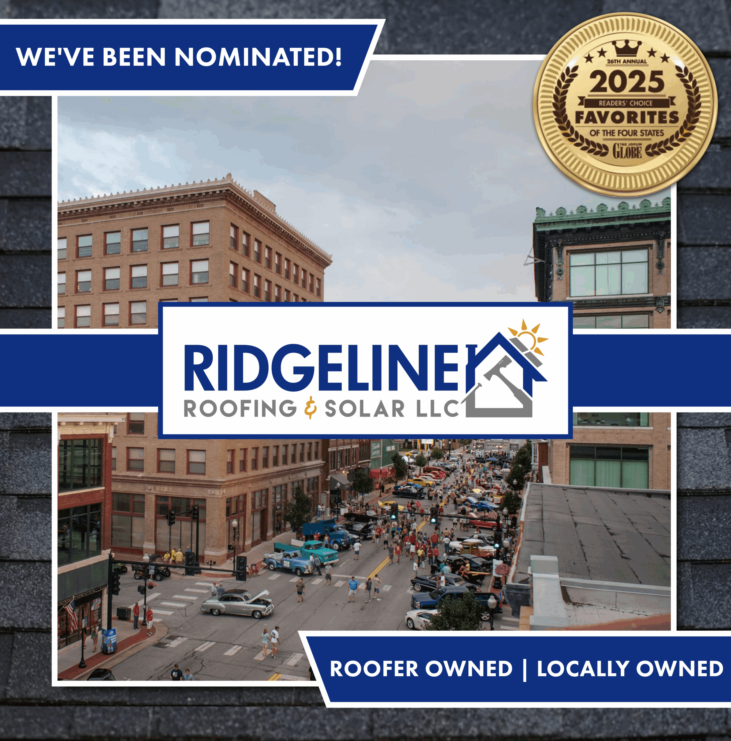 Vote Ridgeline Roofing as Your Favorite Roofer in the Four States!