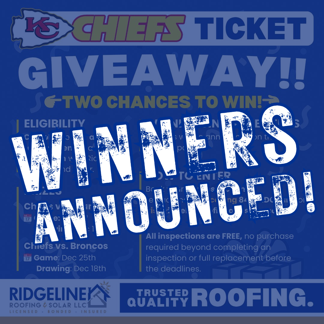 Ridgeline Roofing Chiefs Ticket Giveaway Winners Announced